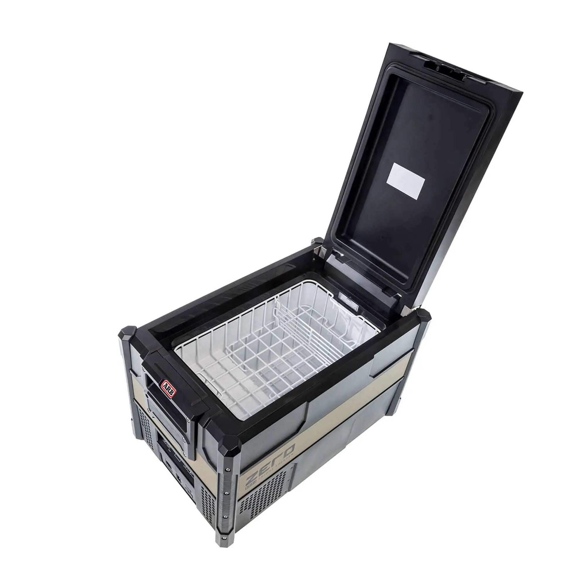 ARB Zero Portable Fridge Freezer Single Zone - 36L with open lid displaying interior storage space.