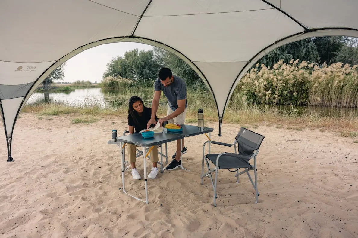 Coleman Aluminum Deck Chair with Table - Shop  Camp Chairs at  Trekaline