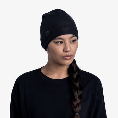 Buff EcoStretch and Polar Beanie - Solid Black