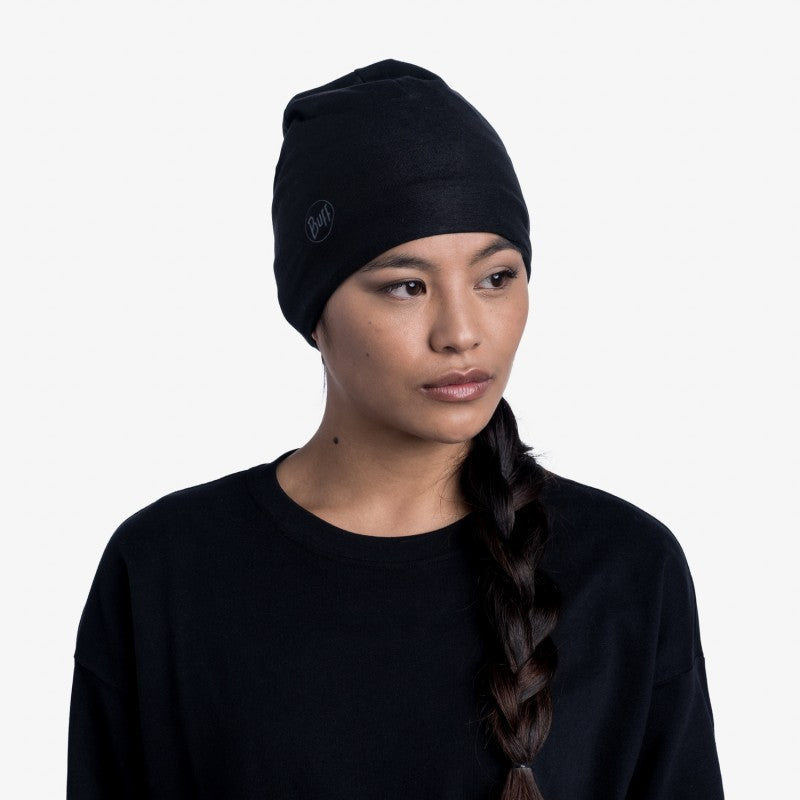 Buff EcoStretch and Polar Beanie - Solid Black