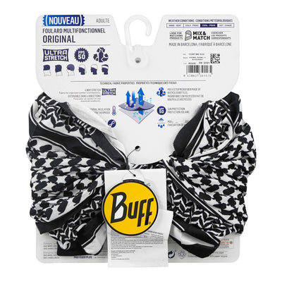 Buff Original Ecostretch Neckwear Shemagh 15 - Black / White
