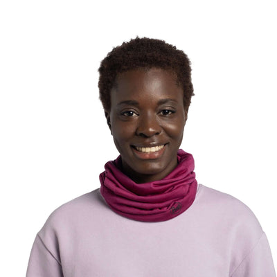 Buff Merino Lightweight Neckwear Solid Magenta