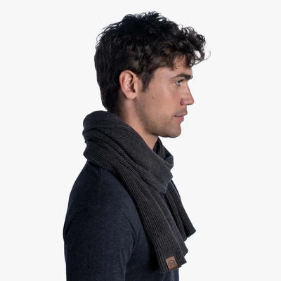 Buff Knitted Collar Francis Graphite Winter Neck Warmer