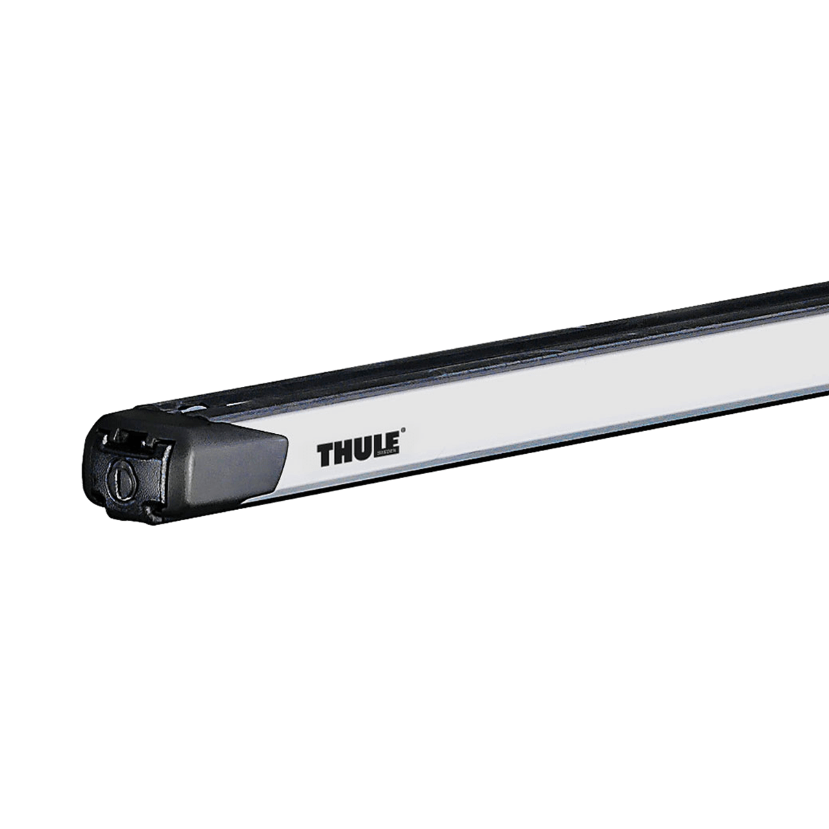 Thule SlideBar 144 cm roof bar 2-pack in black with two-way sliding functionality for easy loading.