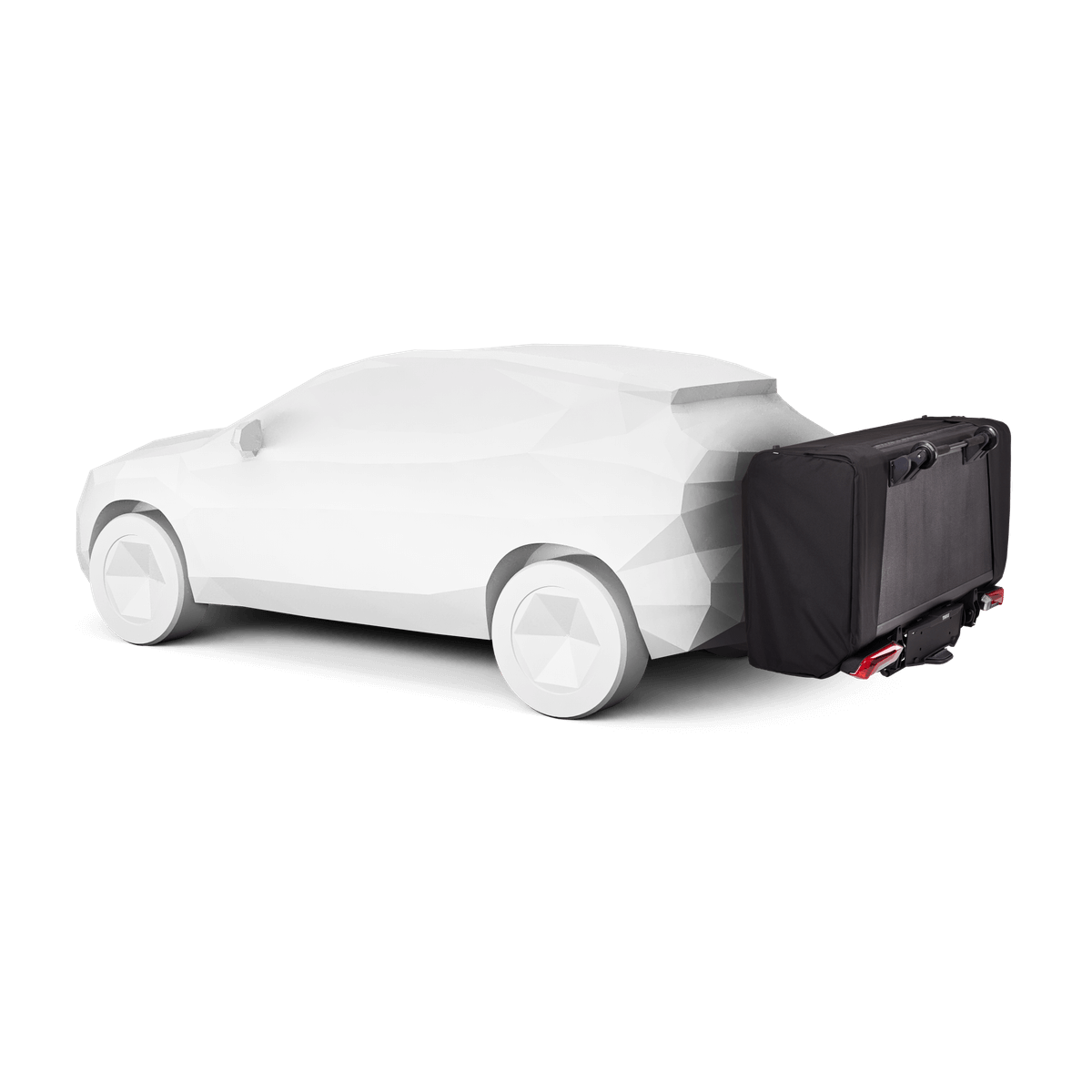 Thule Thule Outset - 3-person towbar-mounted car tent attached to vehicle, showcasing its compact design and mounted convenience.