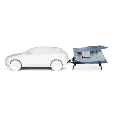Thule Thule Outset - 3-person towbar-mounted car tent attached to vehicle, offers elevated camping and easy setup. Thule innovation.