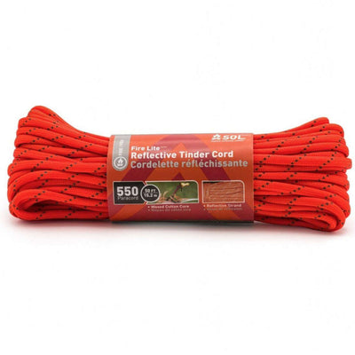 Survive Outdoors Longer Fire Lite 550 Reflective Tinder Cord - 50 ft