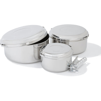 MSR Alpine 4 Stainless Steel Pot Set - Shop  Cook Pots at  Trekaline