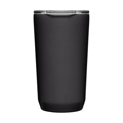 Camelbak Horizon Tumbler, 16 oz insulated travel cup in black, perfect for journeys and relaxation.