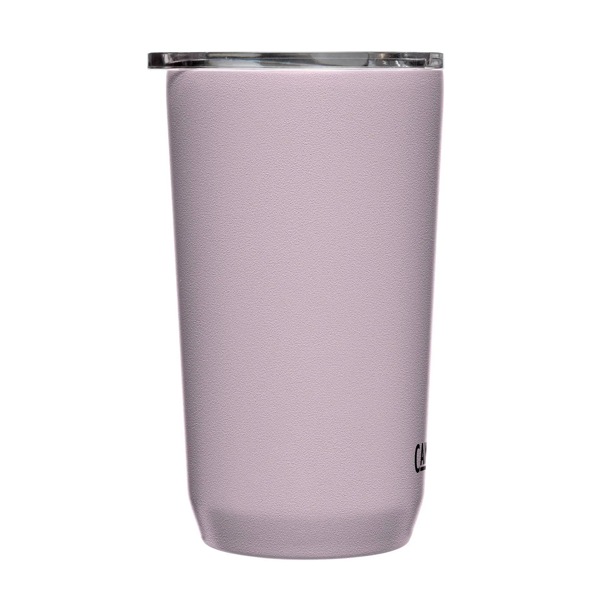 Camelbak Horizon Tumbler 16 oz insulated travel cup in pink with clear lid
