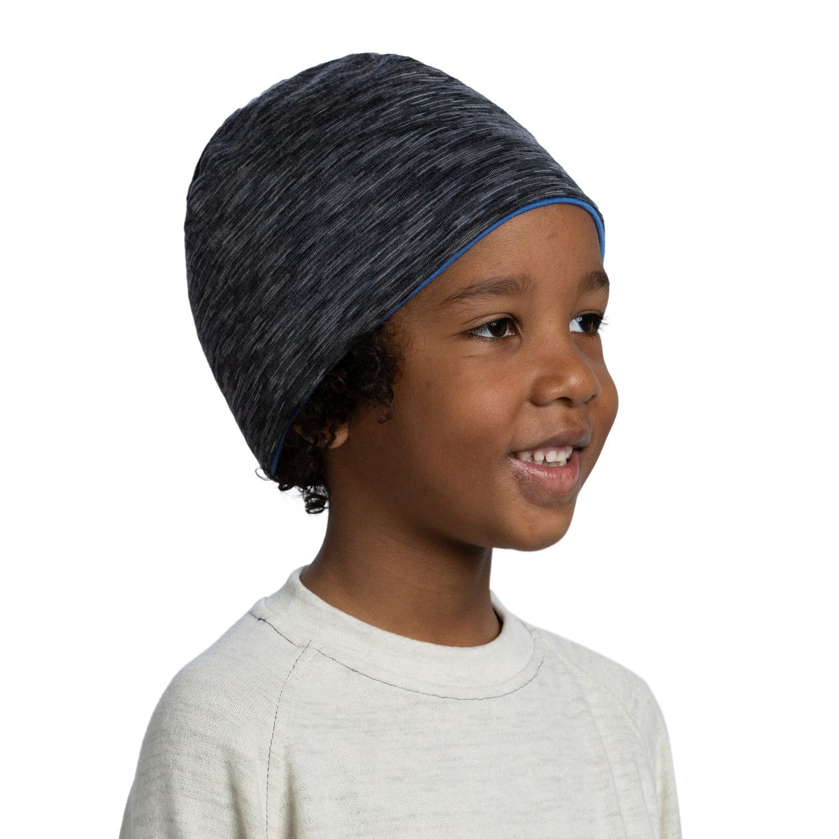 Buff Reversible Merino Lightweight Beanie Youth - Black Graphite