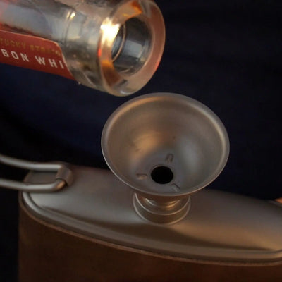 SilverAnt Titanium Hip Flask and Funnel 248 ml - Shop  Flasks at  Trekaline