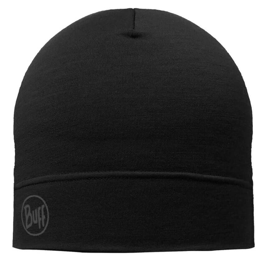 Buff Merino Lightweight Beanie Solid Black Thermal Cap