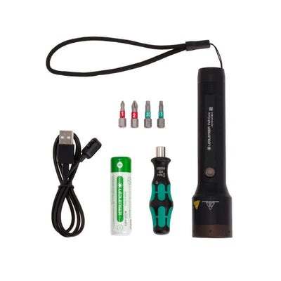 Ledlenser P6R Core Flashlight Wera Combo