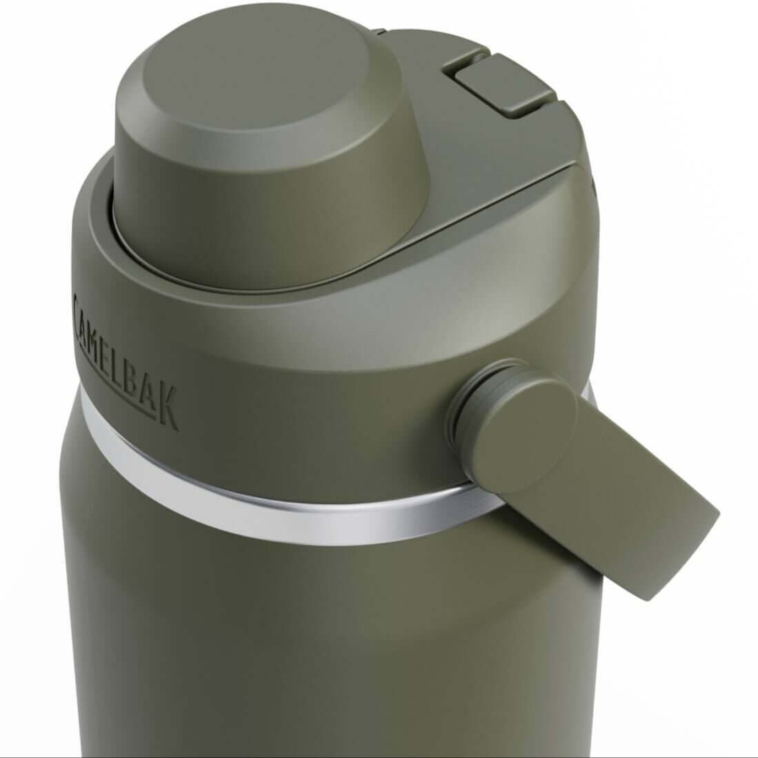 Close-up of Camelbak Thrive Chug Insulated Bottle 25 oz showing lid design and color