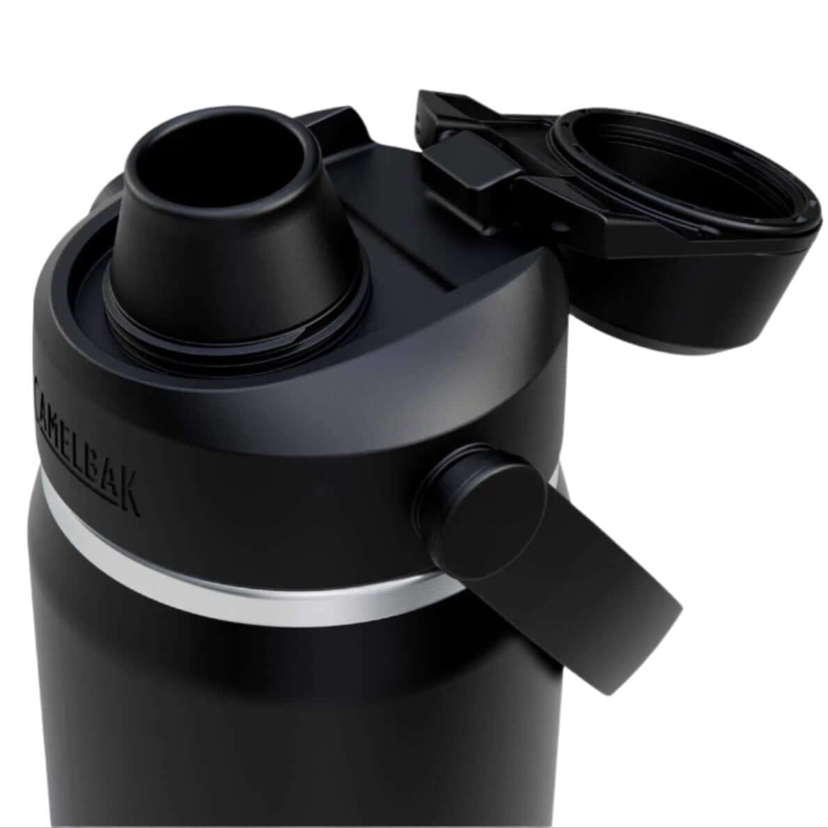 Camelbak Thrive Chug Insulated Bottle - 20oz / 600ml, black bottle with chug spout, perfect for hydration in UAE heat.