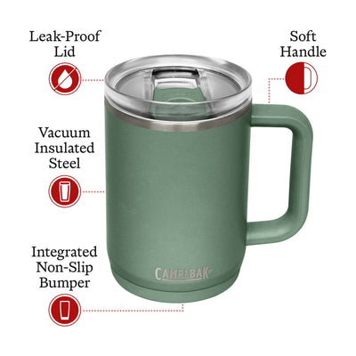 Camelbak Thrive Insulated Stainless Steel Mug 16 oz - Shop  Travel Mugs at  Trekaline