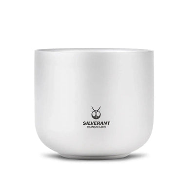 SilverAnt Titanium Tea Cup Double Wall - 4 oz, front view