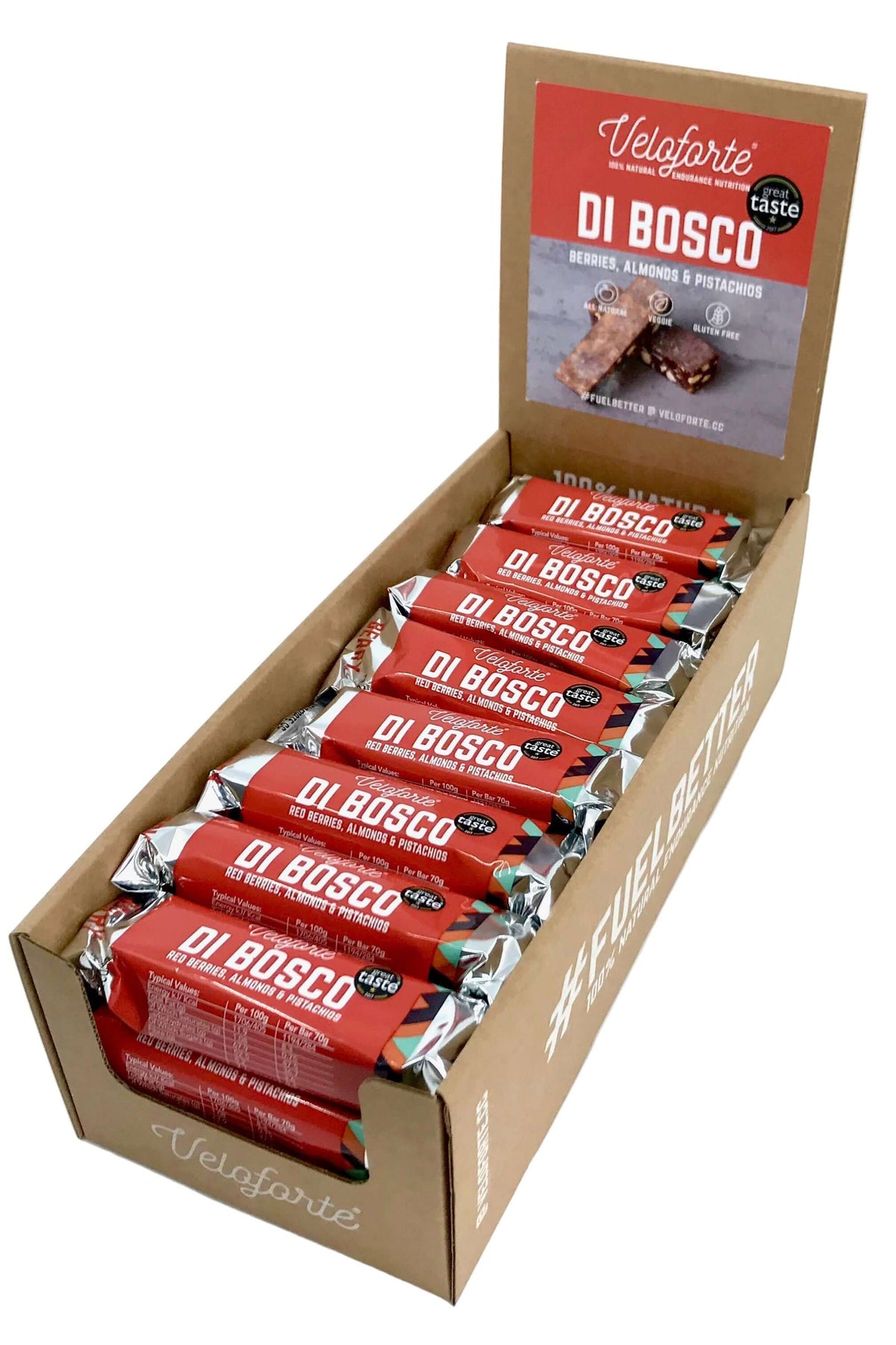 Veloforte Di Bosco Natural Energy Bar box of 20