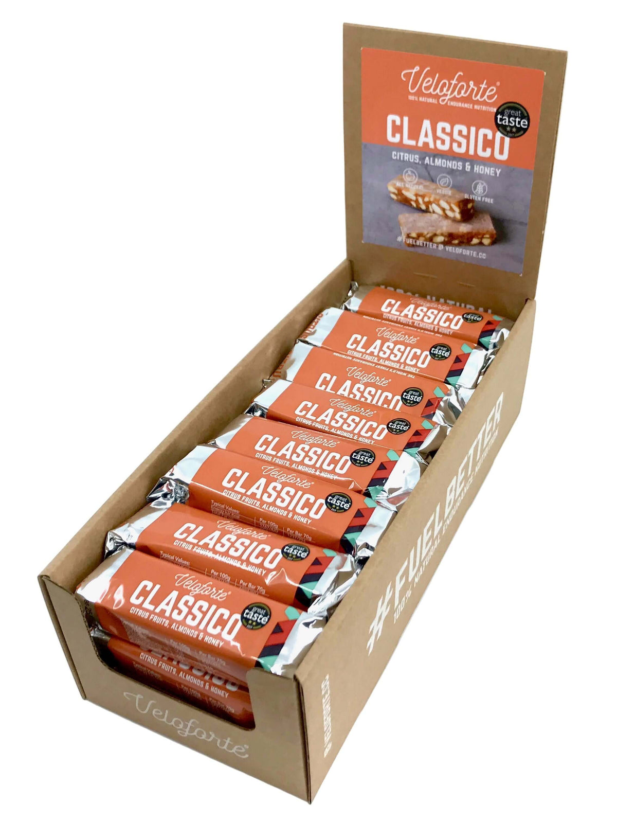 Veloforte Classico Natural Energy Bar box of 20