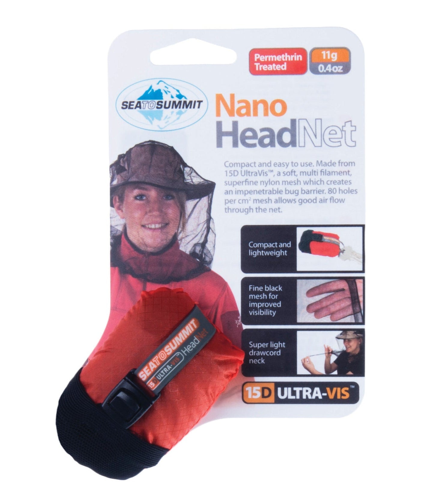 Sea to Summit Nano Head Net Mosquito Net Head