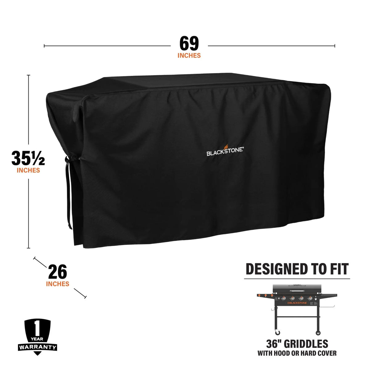 Blackstone 36 Inch Griddle with Hood Cover - Shop  Grill and Fire Pit Accessories at  Trekaline