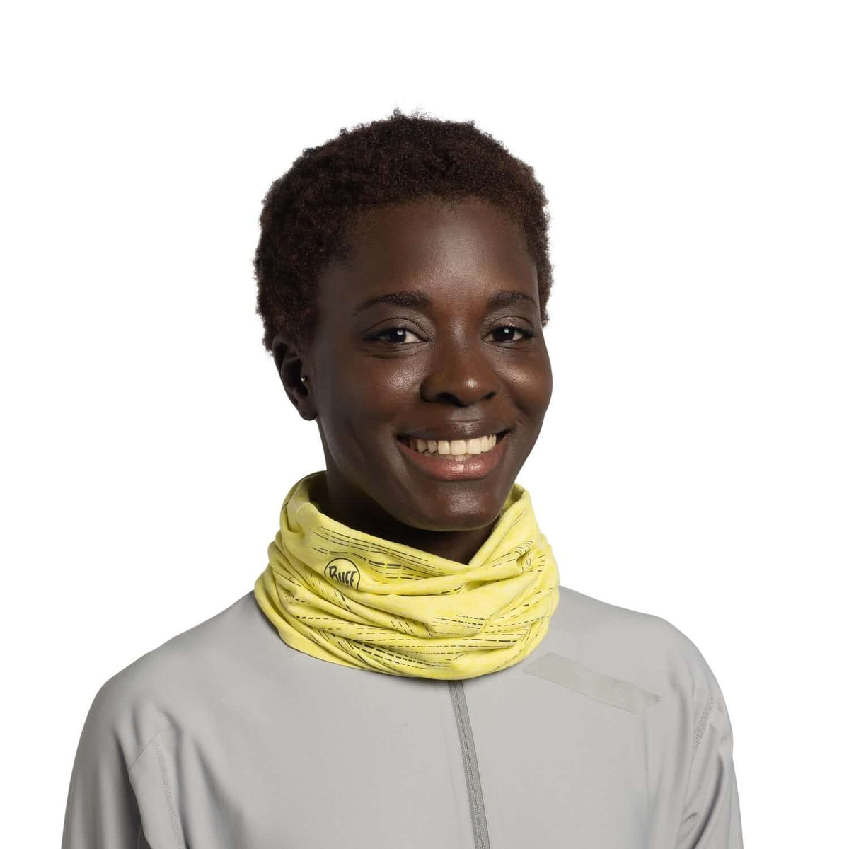 Buff Reflective DryFlx Neckwear - Solid Lime
