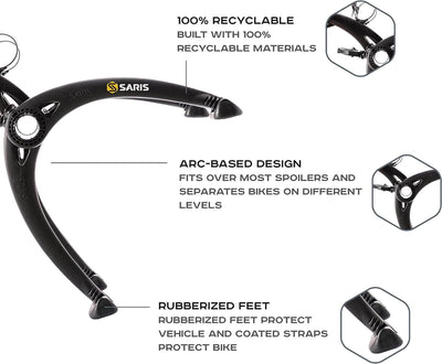 Saris Bones 3-Bike Trunk Rack Bicycle Car Carrier