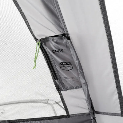 Core Equipment 9 person lighted instant cabin tent mesh ceiling and vents