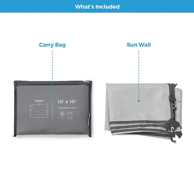 Core Equipment Sun Wall Accessory - 10' x 10' UV 50+ Panel