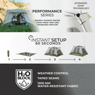 Core Equipment 6 Person Instant Cabin Performance Tent - 10' x 9' - Shop  Camping Tents at  Trekaline