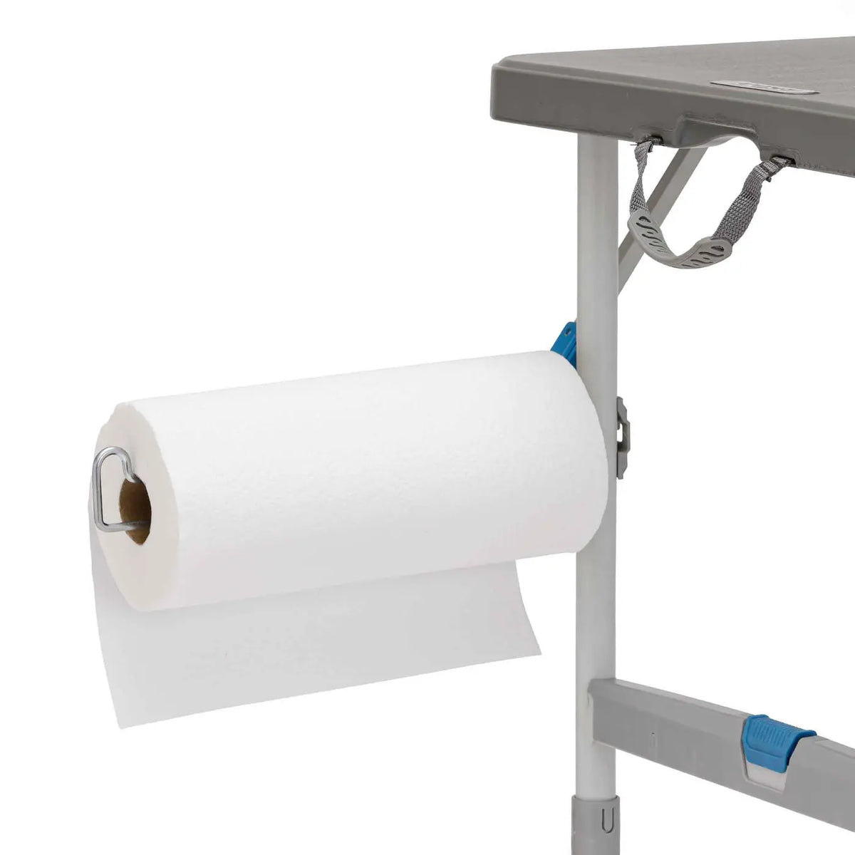 Core Equipment 4 Foot Tailgating Table with FlexRail & Adjustable Heights