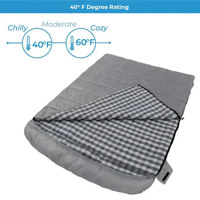 Core Equipment 40 Degree Double Cool Climate Queen Sleeping Bag