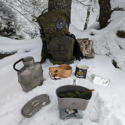 SilverAnt Titanium Canteen Military Mess Kit 1L - Shop  Flasks at  Trekaline