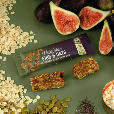 Veloforte Figs and Oat Snack Bar ingredients