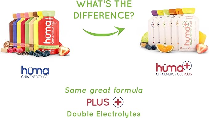 Huma Chia Energy Gel Plus - Peanut Butter & Chocolate other flavors