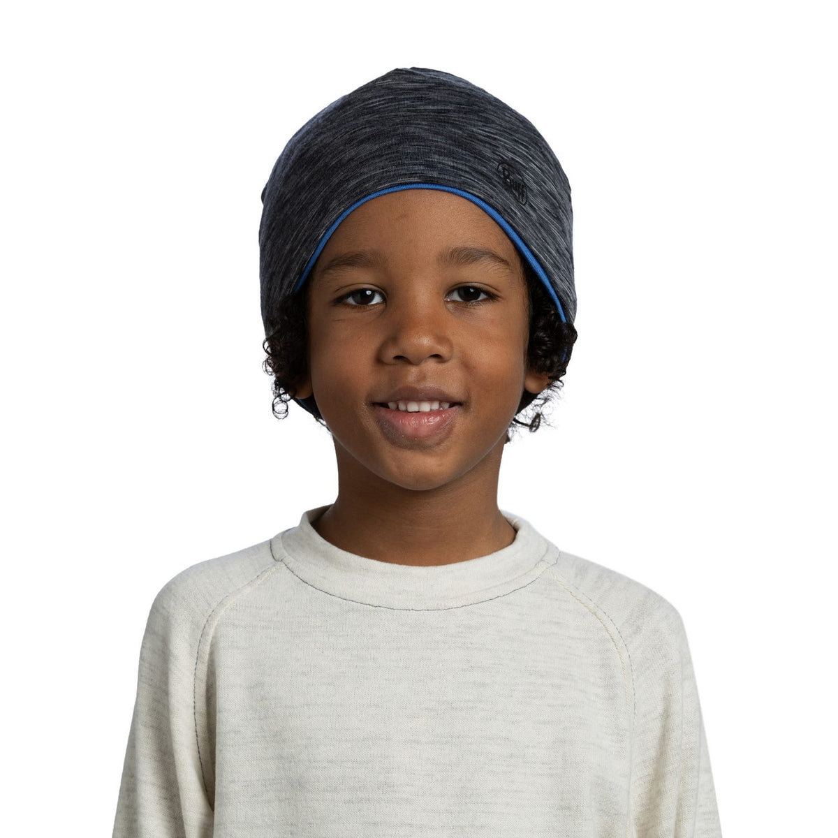 Buff Reversible Merino Lightweight Beanie Youth - Black Graphite