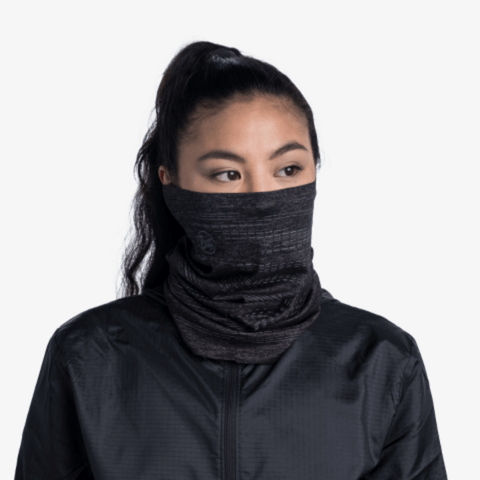 Buff Reflective UV Neck Gaiter Solid Black