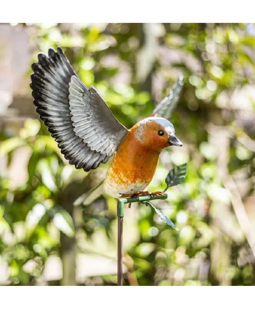 La Hacienda Inquisitive Chaffinch on Stake - Shop Garden Decor at Trekaline