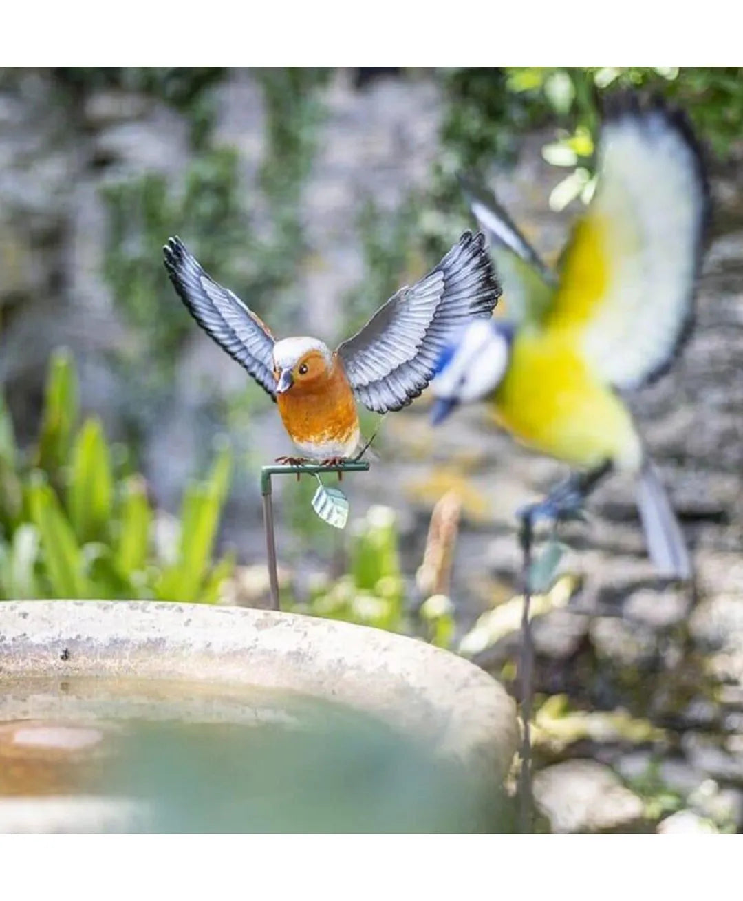 La Hacienda Inquisitive Chaffinch on Stake - Shop Garden Decor at Trekaline