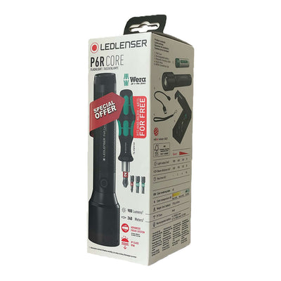Ledlenser P6R Core Flashlight Wera Combo