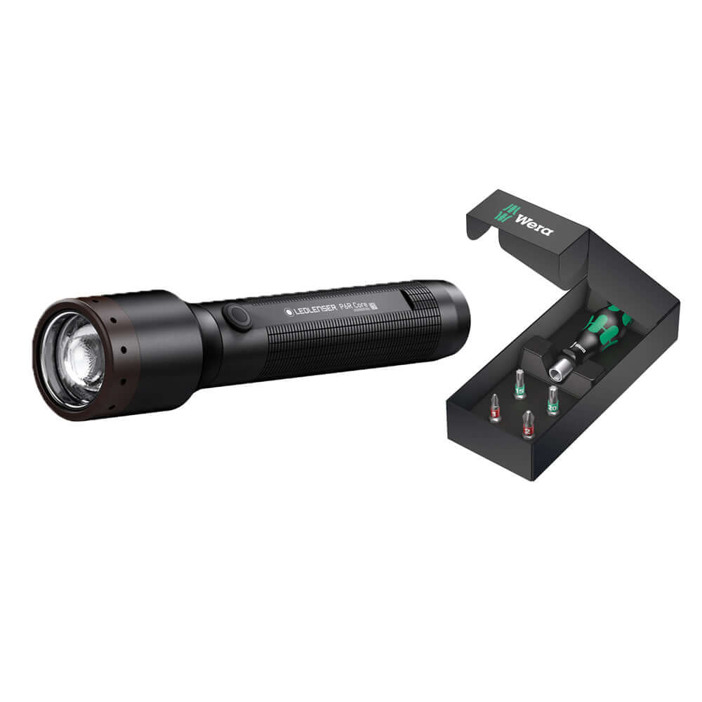 Ledlenser P6R Core Flashlight Wera Combo