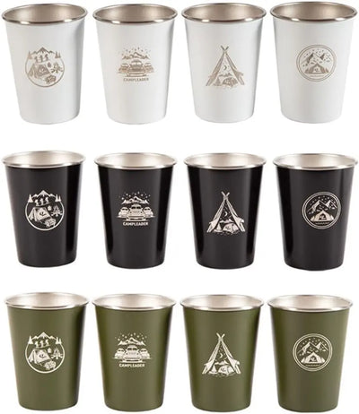JetShark Stainless Steel Cup 12 oz 4 Pack - Shop  Camping Cups at  Trekaline