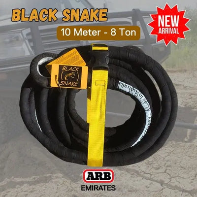 ARB Black Snake Snatch Strap 8T 10m - Shop  Recovery Straps at  Trekaline