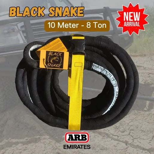 ARB Black Snake Snatch Strap 8T 10m - Shop  Recovery Straps at  Trekaline