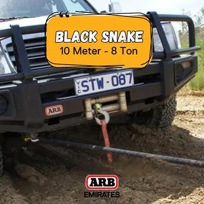 ARB Black Snake Snatch Strap 8T 10m - Shop  Recovery Straps at  Trekaline