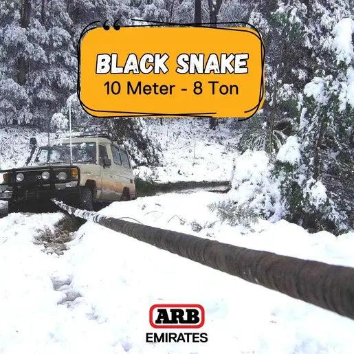 ARB Black Snake Snatch Strap 8T 10m - Shop  Recovery Straps at  Trekaline