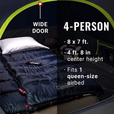 Coleman 4-Person Dark Room Skydome Tent - Shop  Camping Tents at  Trekaline