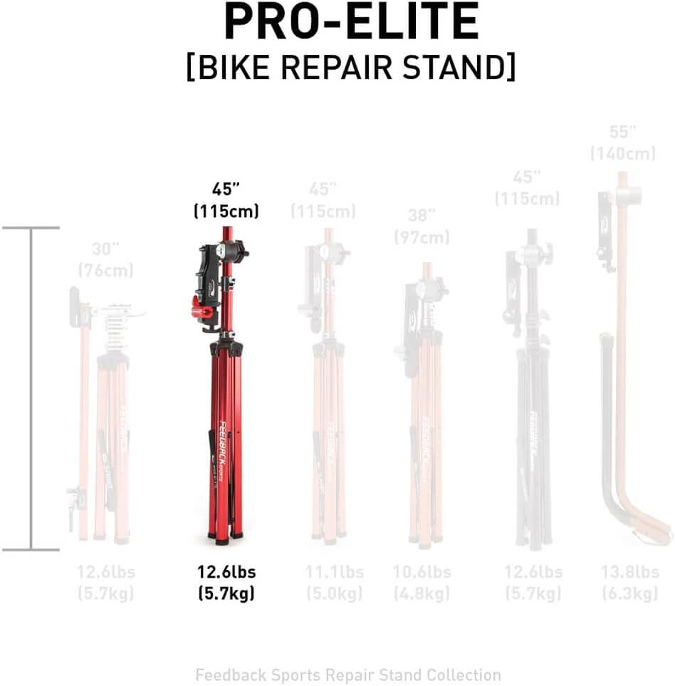 Feedback Sports Pro-Elite Bike Repair Stand Red