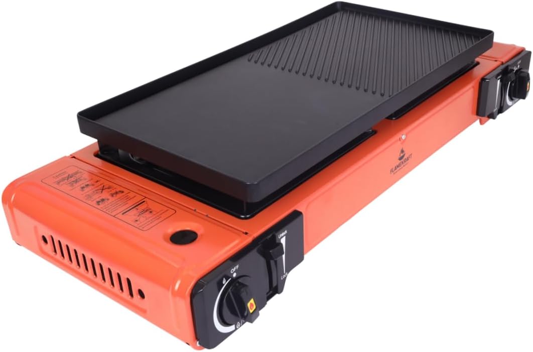 Flamekraft Portable Double Burner Gas Stove - Shop  Camp Stoves at  Trekaline